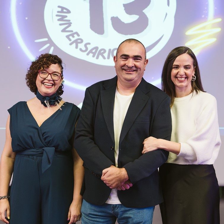 Texy, Raúl y Yurena, el equipo de IMH Farma, en el 13 aniversario